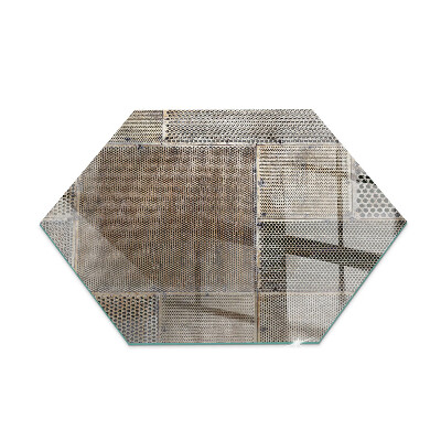 Hexagonale plaque de verre pour cheminée Modèle de feuille perforée