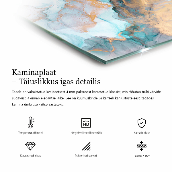 Hexagonale vitre sous poêle à bois Planches de différentes teintes