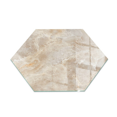 Hexagonale verre sous poêle à bois Motif de pierre naturelle