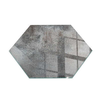 Hexagonale plaque de verre pour cheminée texture de surface brute