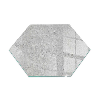 Hexagonale plaque de verre pour cheminée texture du béton brut