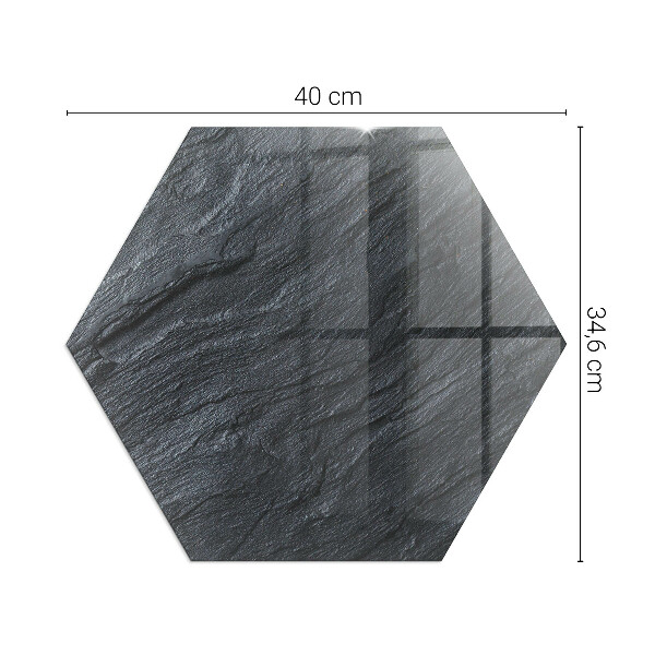 Hexagonale vitre sous poêle à bois texture de surface de la pierre
