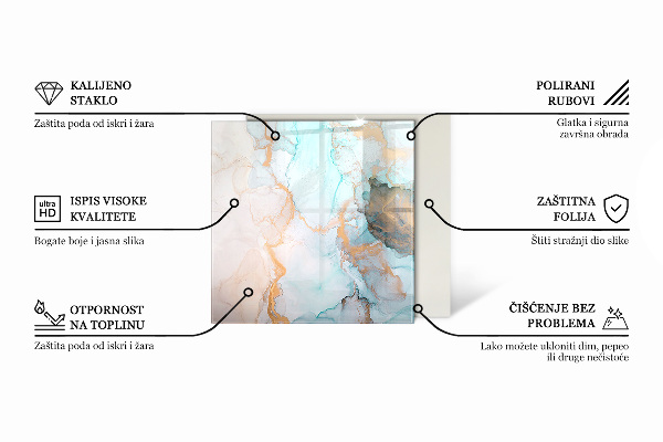 Hexagonale vitre sous poêle à bois Planche en bois endommagée