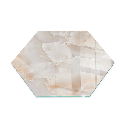 Hexagonale verre sous poêle à bois Motif de pierre naturelle