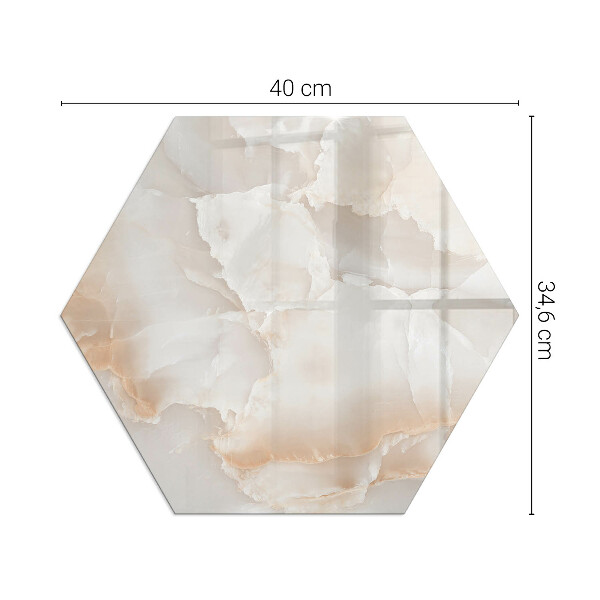 Hexagonale verre sous poêle à bois Motif de pierre naturelle