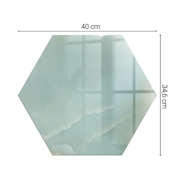 Hexagonale vitre sous poêle à bois Motif marbré délicat