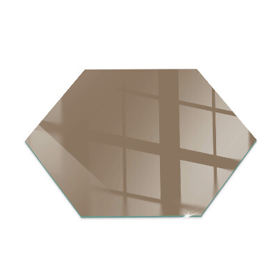 Hexagonale verre sous poêle à bois Couleur marron