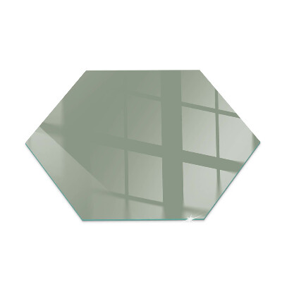 Hexagonale plaque de verre pour cheminée Couleur gris-vert