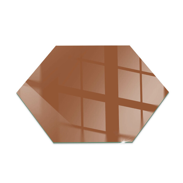Hexagonale vitre sous poêle à bois Couleur marron