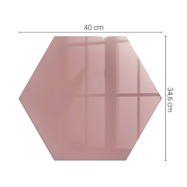 Hexagonale vitre sous poêle à bois Couleur rose