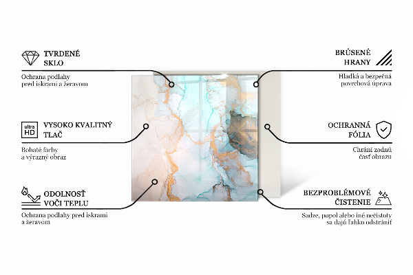 Hexagonale vitre sous poêle à bois Couleur crème claire