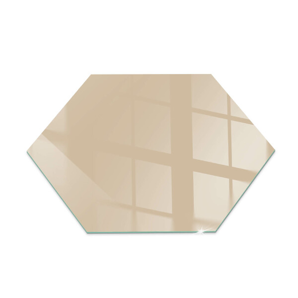 Hexagonale verre sous poêle à bois Couleur beige