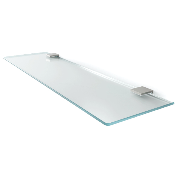 Tablette murale en verre sécurit translucide de 40 x 13 cm