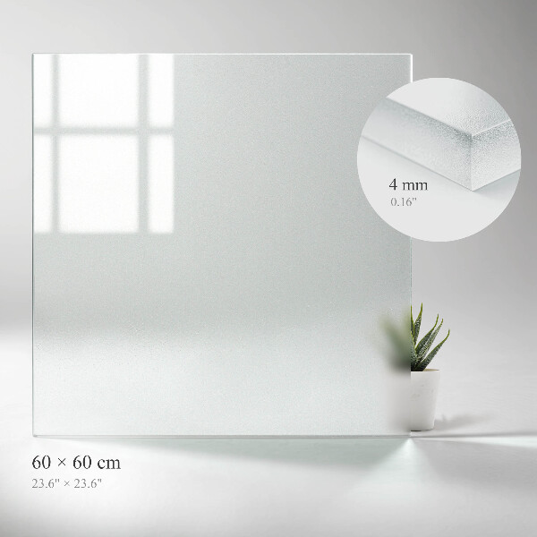 Plateau en verre trempé de forme carrée translucide