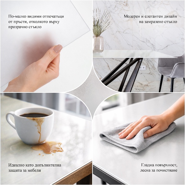 Plateau en verre trempé de forme carrée translucide