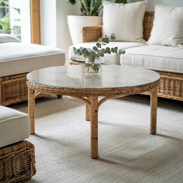 Dessus de table rond Rayures sur la surface du béton