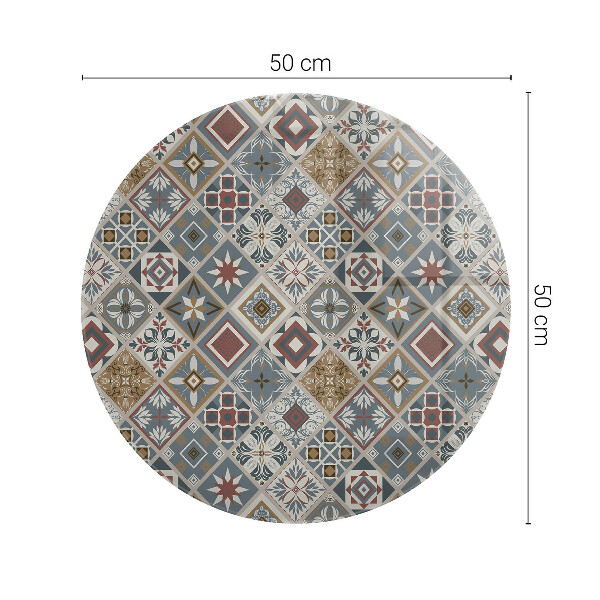 Dessus de table rond Mosaïques décoratives avec détails