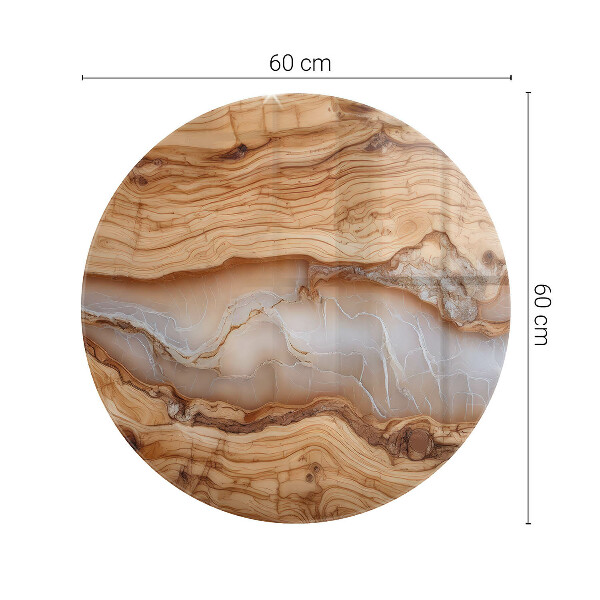 Dessus de table rond Le bois en harmonie avec la résine
