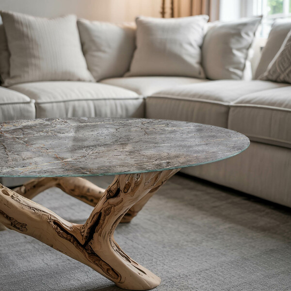 Dessus de table rond Motif marbre élégant