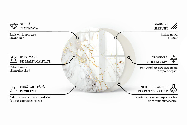 Dessus de table rond Structure en bois écologique