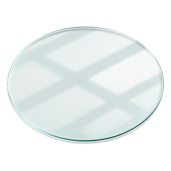 Plateau rond pour table transparent