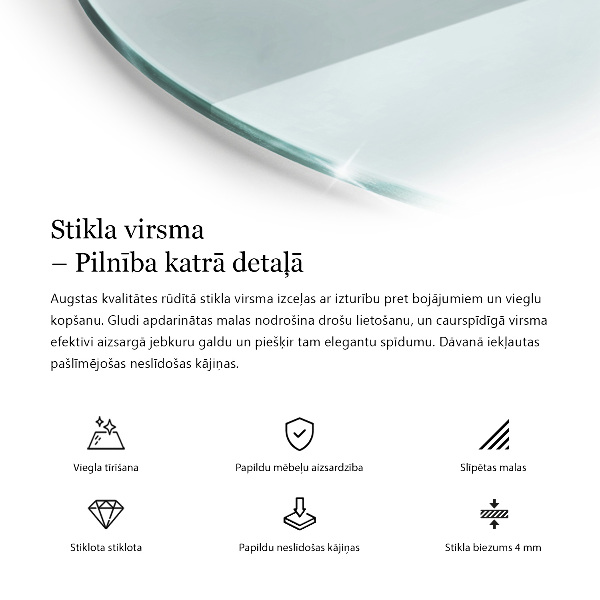 Plateau rond pour table transparent