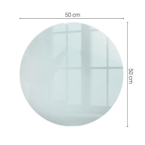 Plateau rond pour table transparent