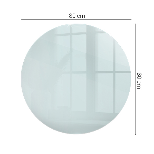 Plateau rond pour table transparent