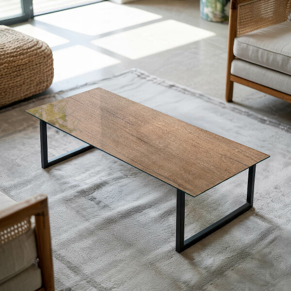 Plateau verre pour table rectangulaire Le charme du bois naturel