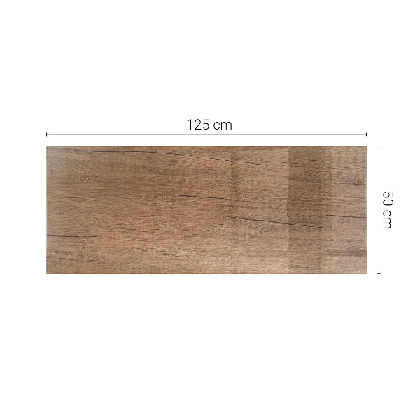 Plateau verre pour table rectangulaire Le charme du bois naturel