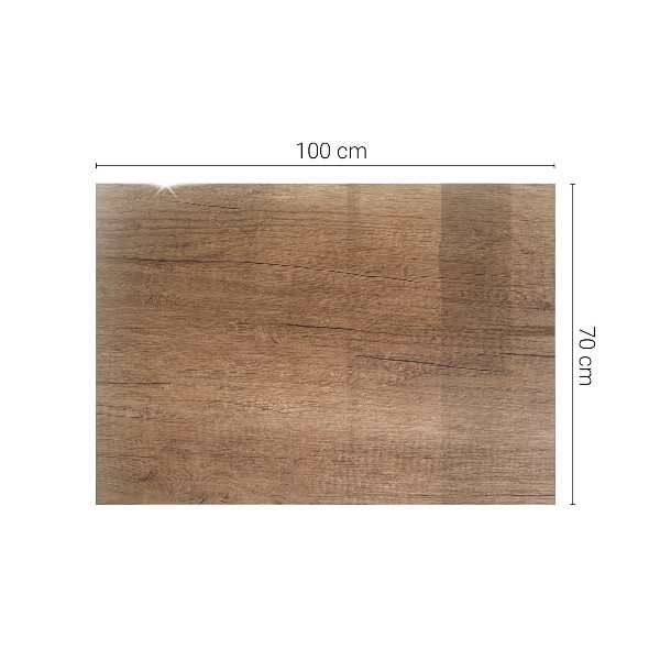Plateau verre pour table rectangulaire Le charme du bois naturel