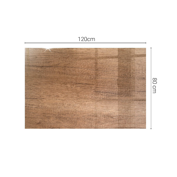 Plateau verre pour table rectangulaire Le charme du bois naturel