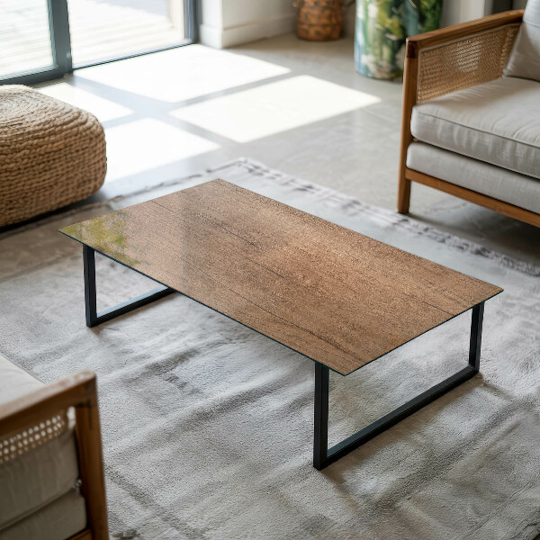 Plateau verre pour table rectangulaire Le charme du bois naturel