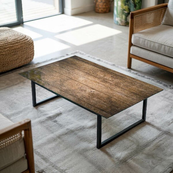 Plateau verre pour table rectangulaire Structure en bois écologique