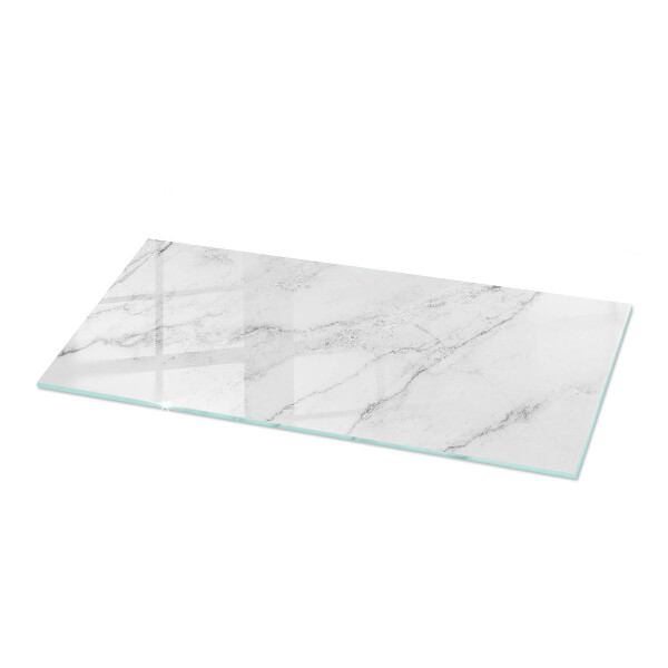 Plateau verre pour table rectangulaire Motif imitant le marbre