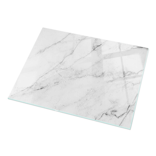 Plateau verre pour table rectangulaire Motif imitant le marbre