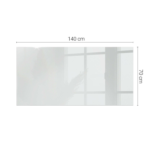 Plateau verre pour table rectangulaire Blanc pur