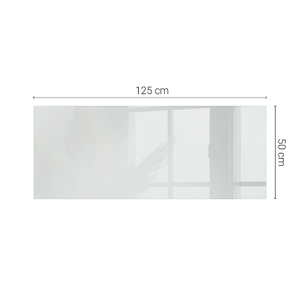 Plateau verre pour table rectangulaire Blanc pur