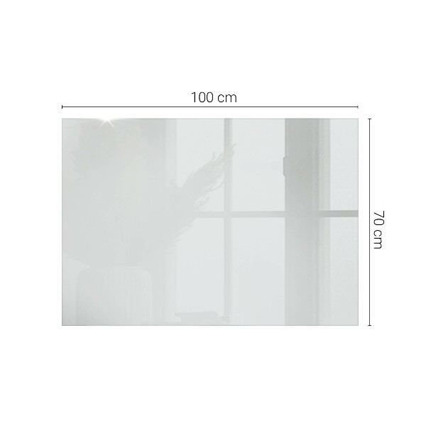 Plateau verre pour table rectangulaire Blanc pur