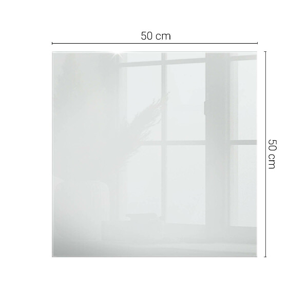Plateau verre pour table rectangulaire Blanc pur