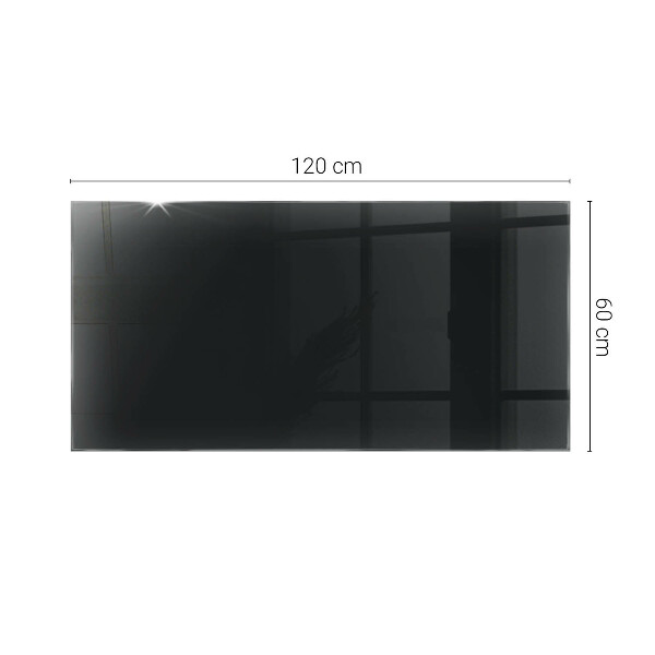 Plateau verre pour table rectangulaire Noir uni élégant