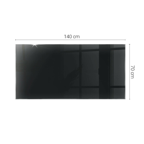 Plateau verre pour table rectangulaire Noir uni élégant