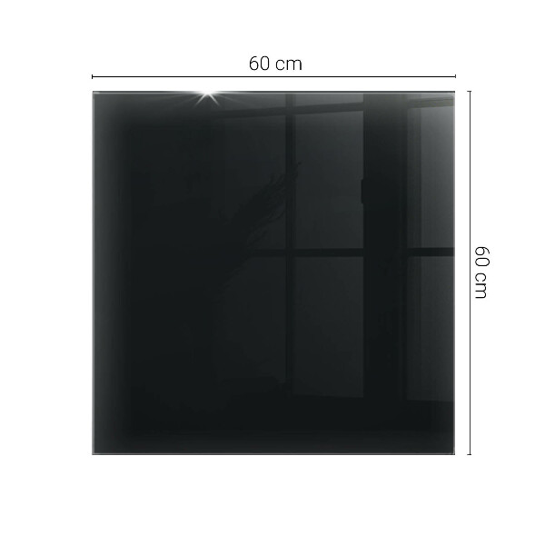 Plateau verre pour table rectangulaire Noir uni élégant