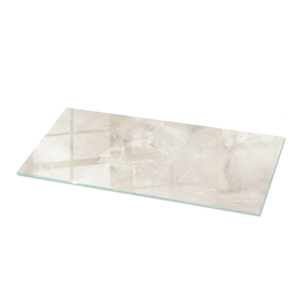 Plateau verre pour table rectangulaire Composition graphique en marbre