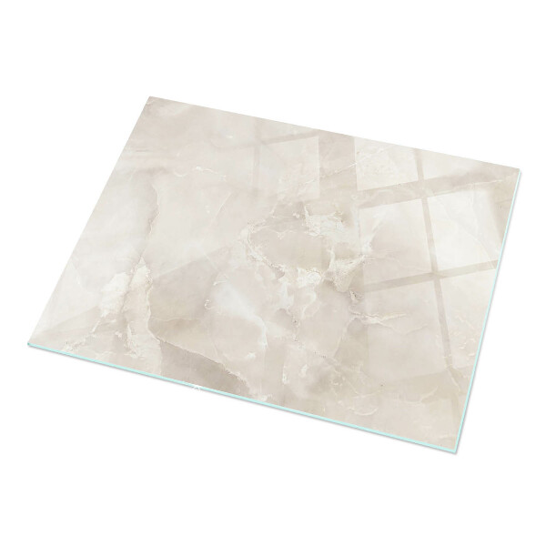Plateau verre pour table rectangulaire Composition graphique en marbre