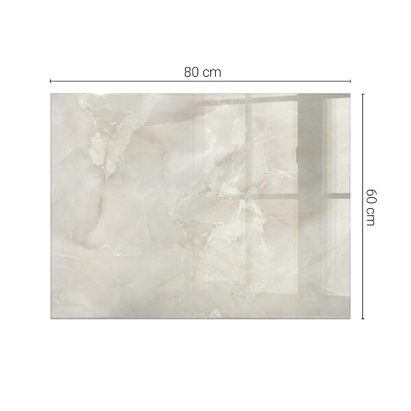 Plateau verre pour table rectangulaire Composition graphique en marbre