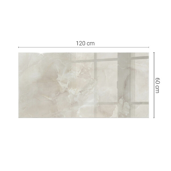 Plateau verre pour table rectangulaire Composition graphique en marbre