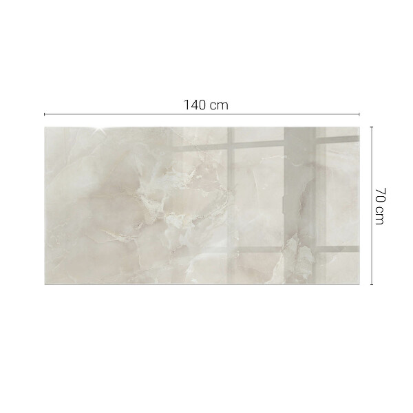Plateau verre pour table rectangulaire Composition graphique en marbre