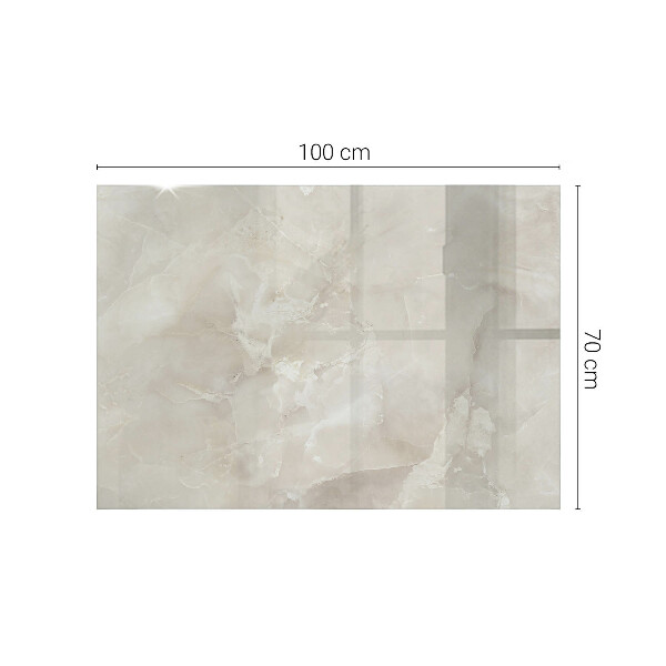 Plateau verre pour table rectangulaire Composition graphique en marbre