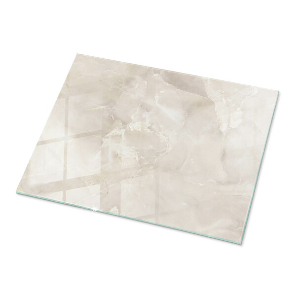 Plateau verre pour table rectangulaire Composition graphique en marbre